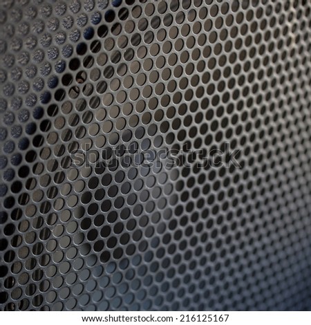 Sound Speaker grill texture. Macro shot