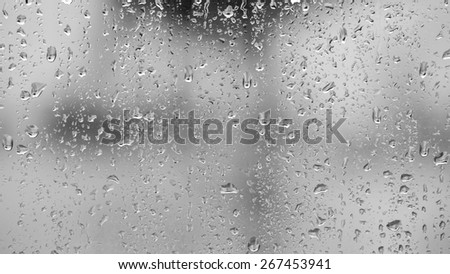 Raindrops on the window, abstract background
