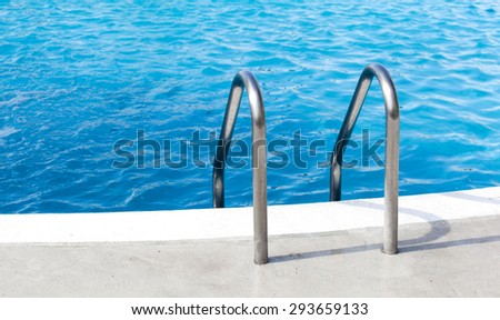 Hotel swimming pool handle. Tropical Vacation