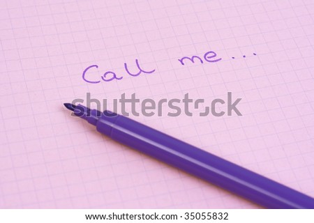Message on a pink sheet of paper with open marker