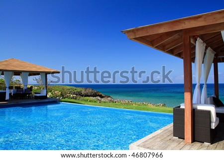 Summerhouses with swimming pool near Atlantic ocean