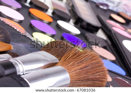 Professional make-up tools, closeup