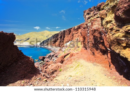 red volcano beach