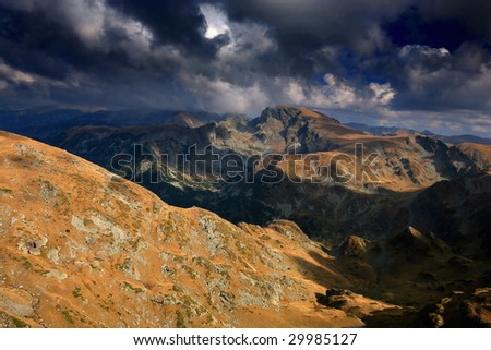mountain\'s peak from wild nature of east Europe