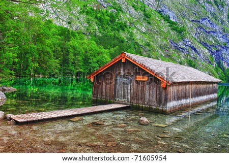 mountain wood house