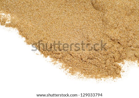 Closeup Of A Pile Of Sand On A White Background