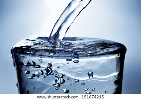 closeup of a refreshing glass of water