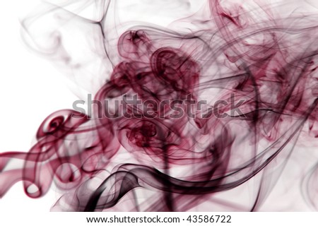 colored smoke isolated  on a white background