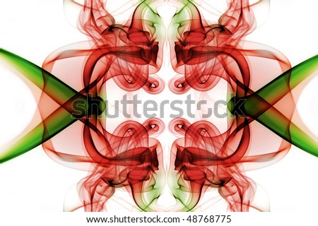 frame made of colored smoke isolated on a white background