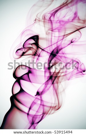 colored smoke isolated on a white background