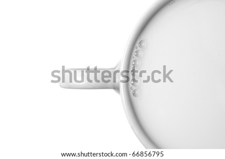 a cup of milk isolated on a white background