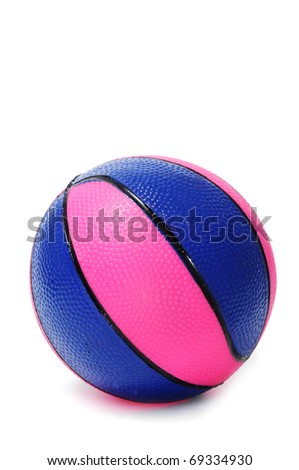 a multicolored beach ball isolated on a white background