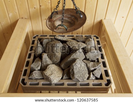 heated sauna stones
