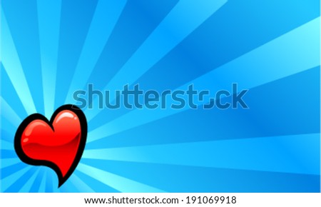 Cartoon heart vector background illustration