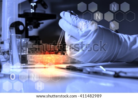 Equipment and experiments about science and chemistry. Being used in chemical experiments or manufacturing biological drugs .