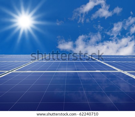 Solar panel. Photovoltaic energy from sun.