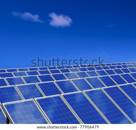Solar panel. Photovoltaic energy. Green energy from sun.