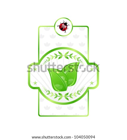 Green Label Singapore Logo Picture on Illustration Natural Eco Label With Green Leaves For Packing Product