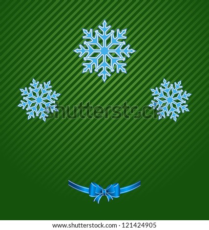 Illustration Christmas holiday background with snowflakes - vector