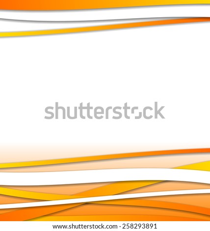 Illustration abstract orange design template with lines - raster
