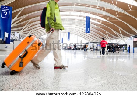 Passenger in the Shanghai airport