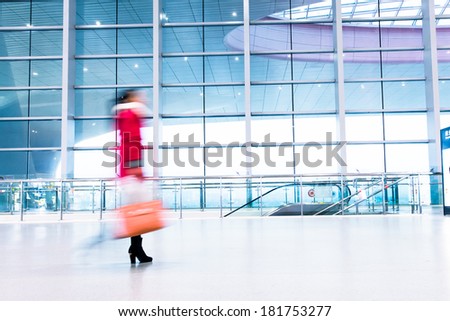 passenger in high speed ??rail station