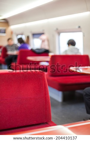 The restaurant in fast train