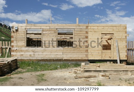 Construction of the wooden house
