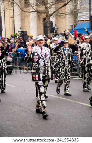 LONDON - JANUARY 1ST: New years day parade  on January the 1st 2015 in London, England, UK. The new years parade is an annual event