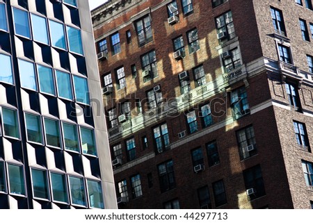 old and modern buildings in New York City