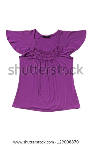 Lilac blouse isolated on white