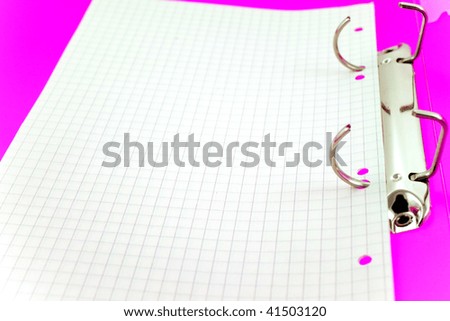 empty paper sheet in bright office folder. small GRIP