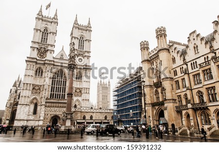 LONDON - SEPTEMBER 20: The Westminster Abbey and Westminster Abbey Choir School, September 20, 2013.