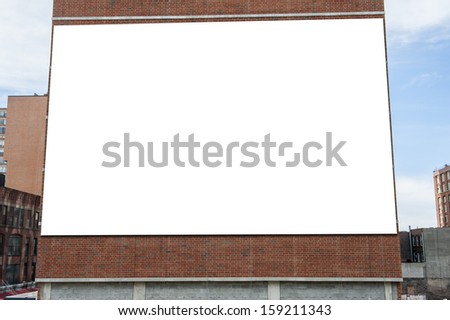A large blank urban billboard with copy space
