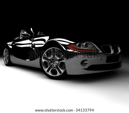 stock photo A front black car