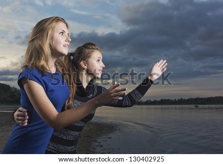 Two girls on coast have seen
