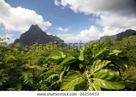 Tahiti, Moorea Island mountains