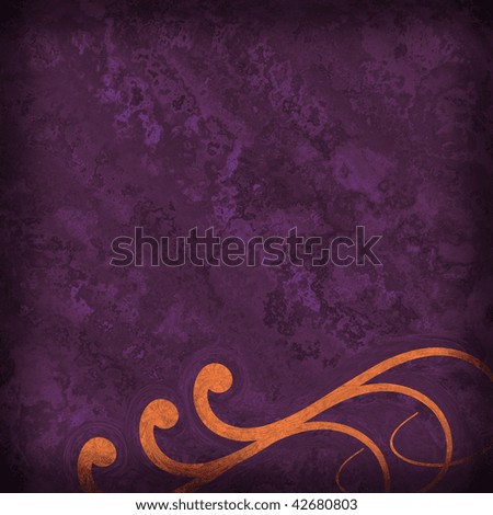 Purple texture with dash of tangerine swirls
