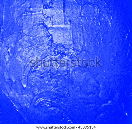 Bright Blue Painted Plaster