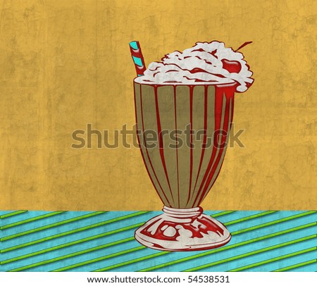 Retro Ice Cream Soda Illustrations