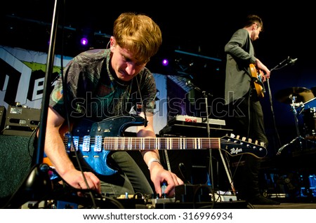 ROTTERDAM, THE NETHERLANDS - JULY 5, 2015-  Dave Bayley of Glass Animals  performs live on stage at Metropolis festival