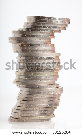heap of different and very old copper coins