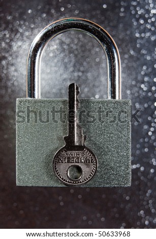 metal lock with key