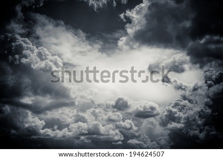 Dark Sky with Detailed Storm Clouds