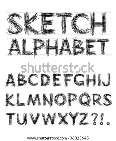 Vector Sketch Alphabet Vector Sketch Alphabet