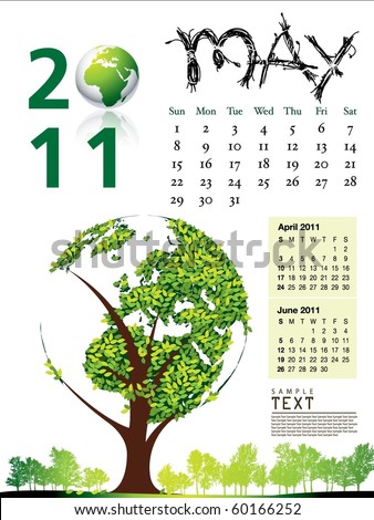 stock vector : 2011 Calendar May