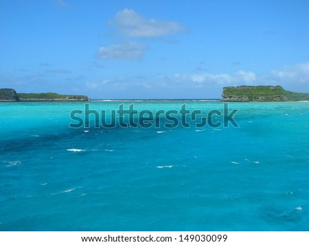 View from Mouli Bridgei, Ouvea island, New Caledonia, South Pacific