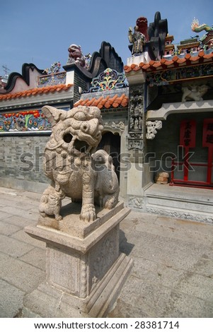 Stone Dragon, Oriental temple