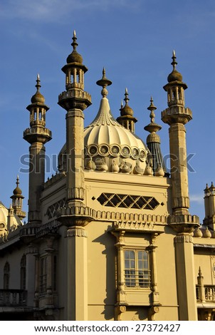 The Royal Pavilion, detail of Indian roof design, Brighton, East Sussex, UK