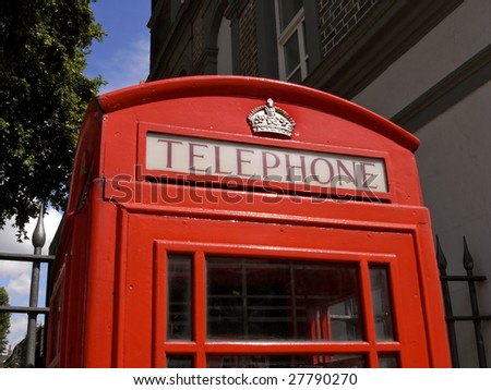London Red Telephone Box, Spitalfields, London UK